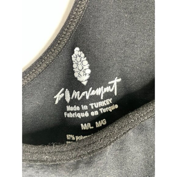 New Free People Sleeveless Short Romper size M/L Black - Picture 2 of 7